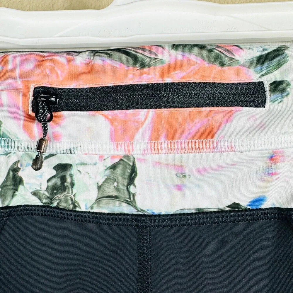 LULULEMON x SOULCYCLE leggings Quarter Black‎ with Multicolor size 4
